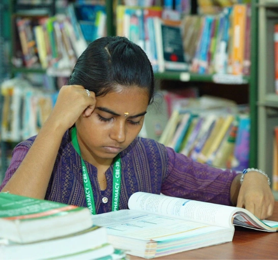 Central library at Cheran College of Pharmacy
